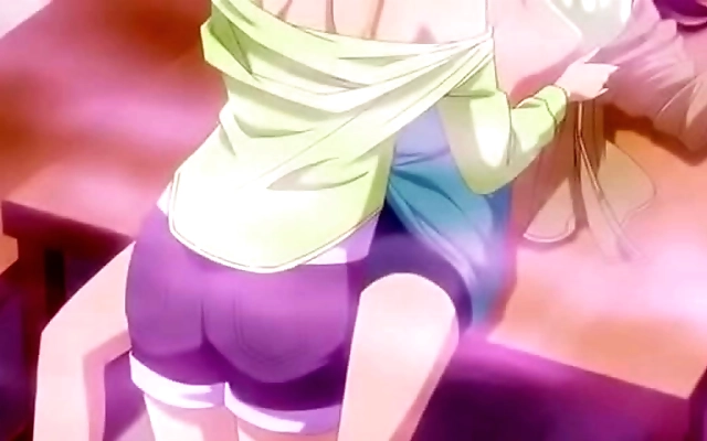 Steamy anime lesbians entwined in passionate embrace